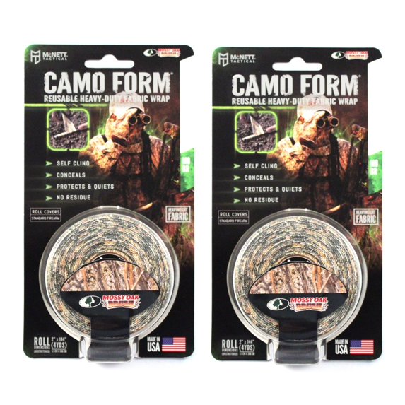 Tactical Camo Form Reusable Heavy Duty Fabric Wrap Mossy Oak Brush 2pk