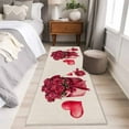 thumbnail image 5 of Roses Bow Box Washable Area Rug 2 x 6 ft Valentine's Day Love Heart, Soft Non Slip Rugs Stain Repellent Indoor Felt Carpet for Living Dining Room Bedroom Home Office, 5 of 9