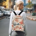 thumbnail image 7 of FORMRS Mini Backpack Purse for Women Quilted Travel Daypack Casual Shoulder Bag, Blue Starfish, 7 of 7