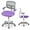 Purple, variant on Sycol Desk Chair, Adjustable Mesh Kids Computer Chair with Armrest, Soft Cushion and Mid Back Swivel Office Chair for Children Teens Students