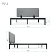 thumbnail image 5 of Mellow Kert Metal Platform Bed with Fabric Headboard and Rounded Legs, Classic Grey, Full, 5 of 8