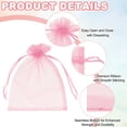 thumbnail image 3 of Uxcell Organza Bags, (6 x 8 Inch, Pink)(50 Pcs), Drawstring Sheer Organza Gift Bags Mini Mesh Jewelry Gift Pouch, Suit For- Wedding/Party/Candy/Christmas/Favors, 3 of 7