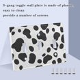 thumbnail image 3 of Yayeee Toggle Light Switch Wall Plate 2-Gang 4.56"x4.48" Decorative Outlet Cover, Cow Spots, 3 of 7