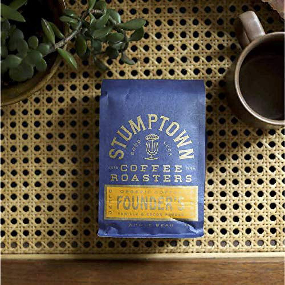 Stumptown Coffee Roasters, Medium Roast Organic Whole Bean Coffee - Founder's Blend Bag with Flavor Notes of Vanilla and Cocoa Powder, 12 Ounce (Pack of 1)