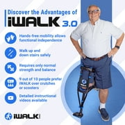 IWALKFree Hands & Pain Free Knee Crutch, Alternative to Crutches - Black & Blue