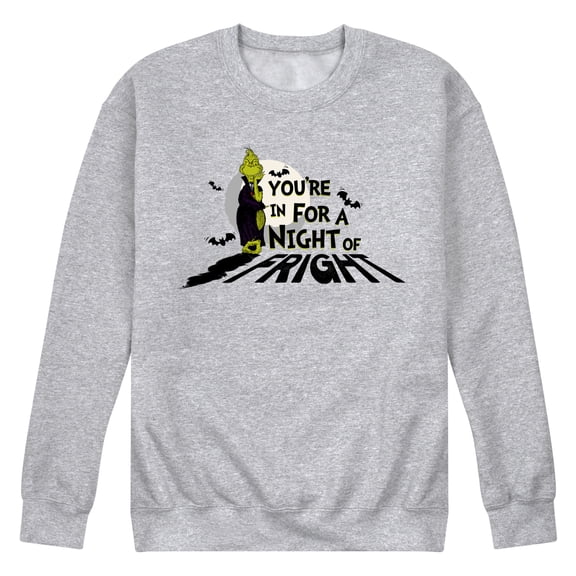 The Grinch - Your'e In For A Night Of Fright - Men's Crew Neck Fleece Pullover