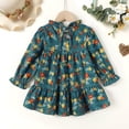 thumbnail image 2 of Happy Town Toddler Baby Girls Dress Floral Ruffled Dress Girls Casual Fall Winter Clothes, 2 of 8