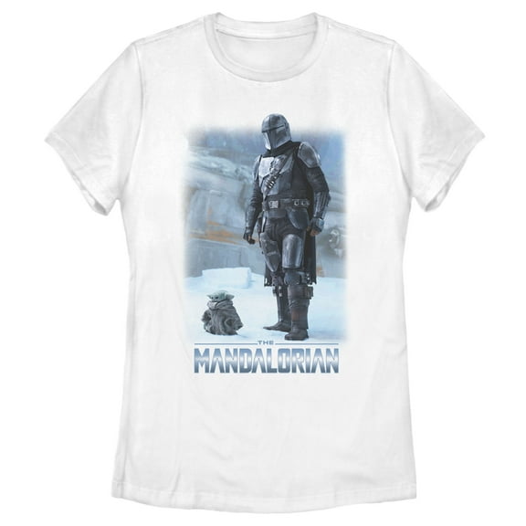 Women's Star Wars: The Mandalorian Into the Ice Cave Graphic Tee White Small