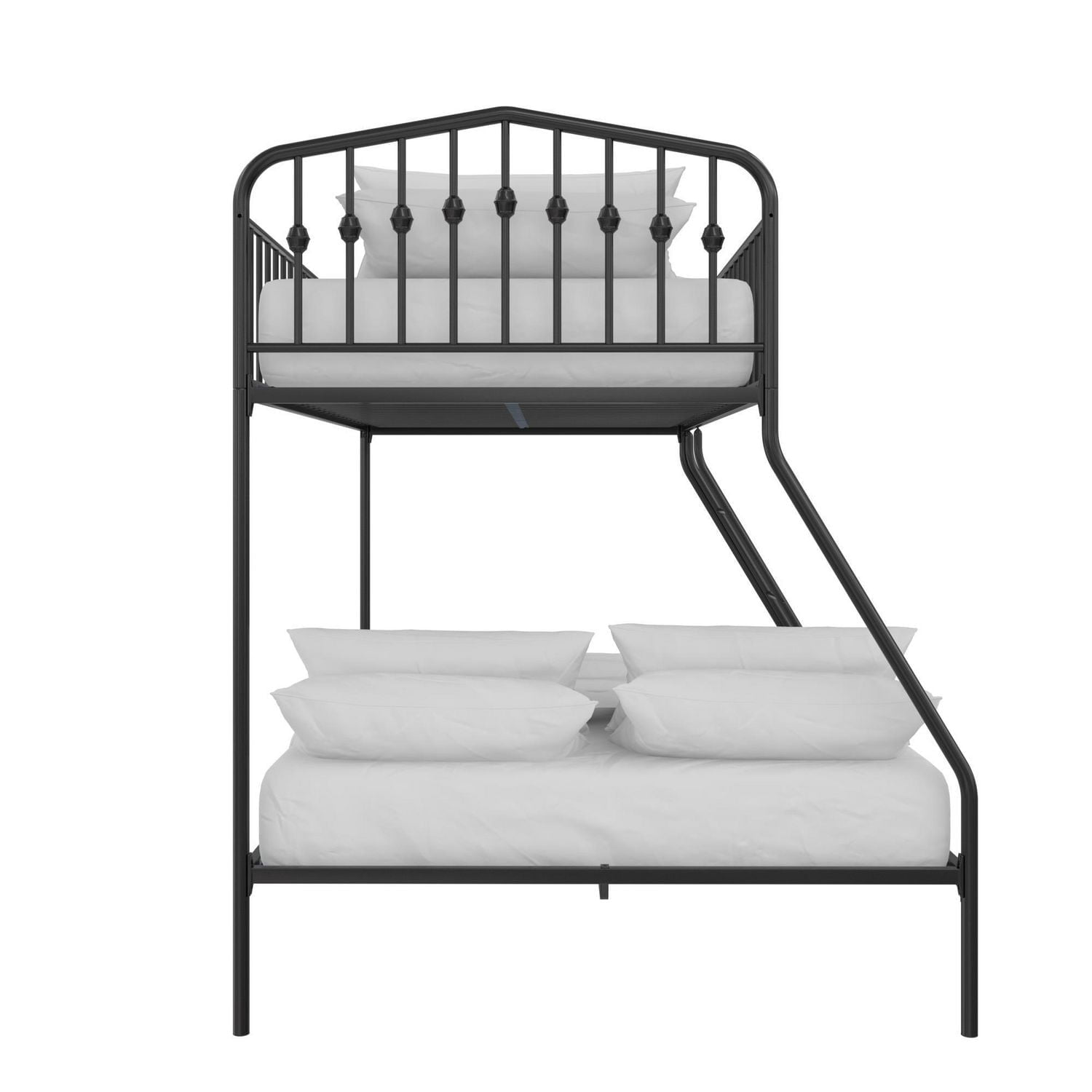 Novogratz Bushwick Metal Bunk Bed, Twin/Full, Black