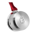 thumbnail image 2 of YBM Home Professional Chef’s 18/10 Stainless Steel Sauce Pot Covered Tri-Ply Capsule Base with Bakelite Handle, Terrific Mirror Silver - Red, 2 of 4