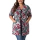 thumbnail image 1 of Cárdigan ligero floral para mujer de tallas grandes Agnes Orinda 3X gris verde, 1 of 6