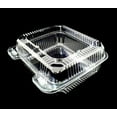 thumbnail image 2 of Durable Packaging 8" x 8" x 3.5" Clear Hinged Plastic Food Bakery Take-Out Container (Pack of 50), 2 of 4
