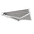 thumbnail image 2 of Awntech 16 Ft Key West Manual Heavy Duty Patio Retractable Awning with Cassette (192in x 9.38in x 120in), Black/White Stripe, 2 of 7