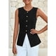 thumbnail image 3 of Chaleco Blazer PRETTYGARDEN para Mujer Sin Mangas con Botones Negro M, 3 of 8
