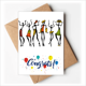 thumbnail image 1 of Primitivos aborígenes baile negro de África totems Sobre de la Carta de felicitación de la tarjeta de matrimonio, 1 of 4