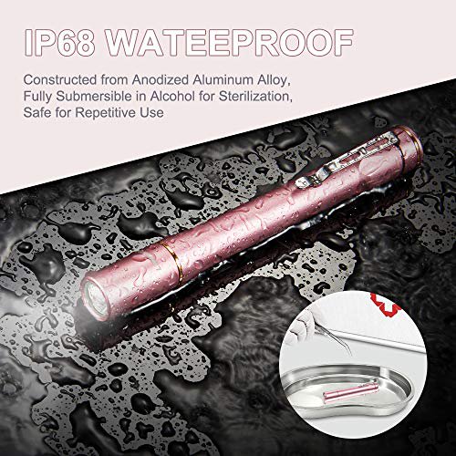LUMINTOP IYP365 Lampe Stylo Médicale à DEL, Super Lumineuse à Haut Rendu des Couleurs, Lampe Stylo en Alliage d'Aluminium à DEL Nichia pour Médecin Infirmière Diagnostic, IPX-8 Waterpr