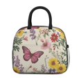 thumbnail image 2 of Obrewu Pioneer Flower and Butterfly Lunch Bag for Adult, Insulated, Leakproof, Oxford Cloth, 2 of 7