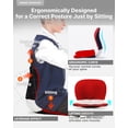 thumbnail image 3 of Juego de fundas curble WIDER (ancho estándar): silla con soporte lumbar y funda desmontable, corrector de postura lumbar, alivio del dolor de espalda (juego rojo), 3 of 5