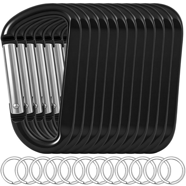 Llavero con clip de mosquetón Oupeng sky, 3 mosquetones de aluminio