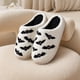 thumbnail image 3 of Zapatillas de felpa de murciélago/pirata de Halloween pantuflas mullidas para el hogar antideslizantes para hombres y mujeres, 3 of 8