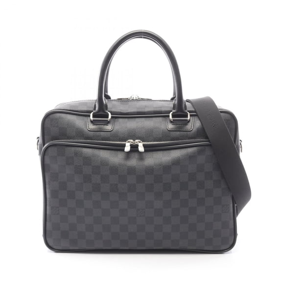 Pre-Owned Louis Vuitton Icare Damier Graphite Briefcase, 2-Way Business Bag/Handbag, Coated...