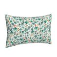 thumbnail image 2 of Binfone Floral In Teal Standard Size Pillowcase, Long Staple Pure Cotton Envelope Closure Pillow Cover (Pillow core not included),14"x20", 2 of 7