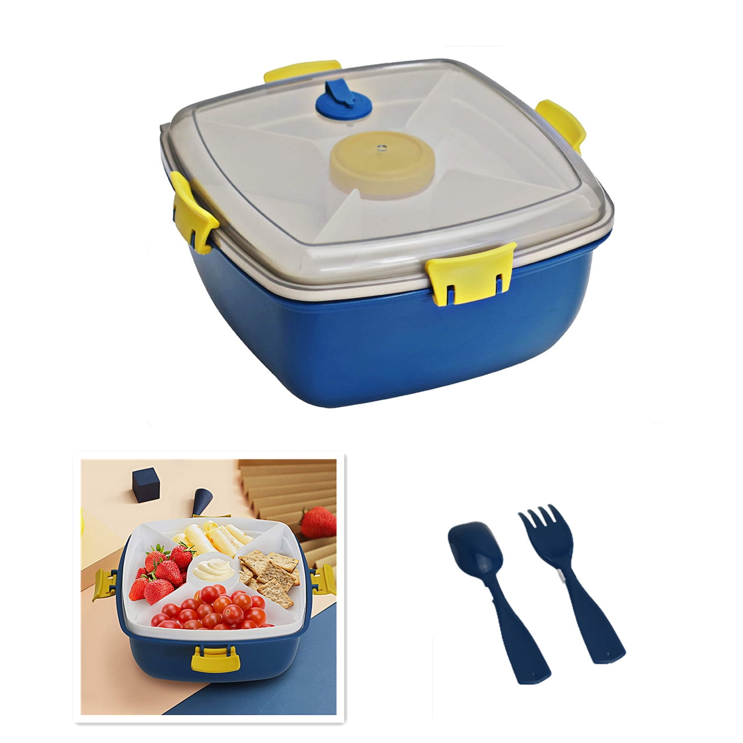 Lunch Box Stackable Container, 40oz Salad Lunch Container