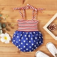 thumbnail image 4 of Xingqing Infant Baby Girl Sleeveless Sling Flag Print Celebrating Independence Day Set, 4 of 7