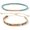 Teal, variant on Tila Flat Beaded Stretch Bracelets for Women Stackable Gold Colorful Seed, Crystal, Style Y9133