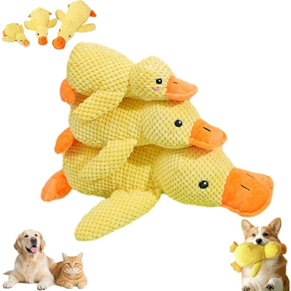 Biovet Md Calming Duck, Biovet Md Duck Toy, Calming Ducks Toy for Dogs, with Quacking Sound, Chew Resistant & Machine, for All Breeds & Sizes Dogs (S M L)
