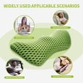 thumbnail image 5 of Varthem Lumbar Support Pillow Ergonomic Memory Foam Lumbar Pillow, Relieve Back Pain, Breathable & Detachable & Washable, Neo Cushion Lower Back Pillow for Office Chairs, Car Seats (Green), 5 of 6