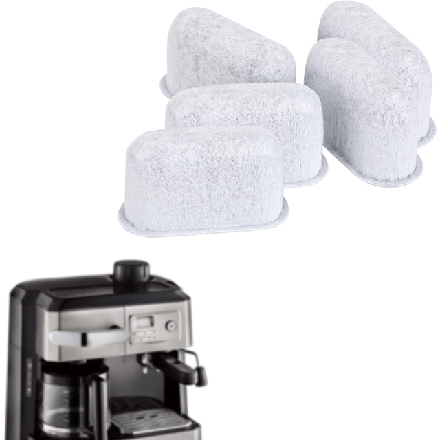 5pcs Coffee Maker Filter Replacement, Activated Carbon Coffee Water Filter Activated Charcoal Water Filter Coffee Cafe Coffee Machine Carbon Filter Compatible with Delonghi 7313285779