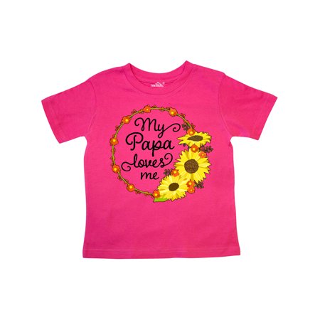 

Inktastic My Papa Loves Me with Sunflower Wreath Gift Toddler Boy or Toddler Girl T-Shirt