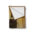 thumbnail image 2 of Rustic Soft Flannel Fleece Throw Blanket, Historical Italian Door of Stone House Mediterranean Picturesque Heritage, Cozy Plush for Indoor and Outdoor Use, 50" x 70", Amber Brown, by Ambesonne, 2 of 6