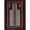 thumbnail image 1 of Ahgly Company Machine Washable Indoor Rectangle Industrial Modern Maroon Red Area Rugs, 3' x 5', 1 of 7