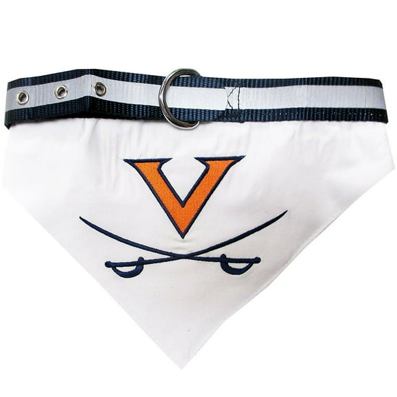Pets First College Virginia Cavaliers Pet Bandana, 3 Sizes Available with Collar