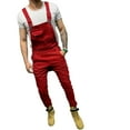 thumbnail image 1 of DuAnyozu Mens Denim Bib Overalls Jumpsuits Moto Biker Jeans, 1 of 4