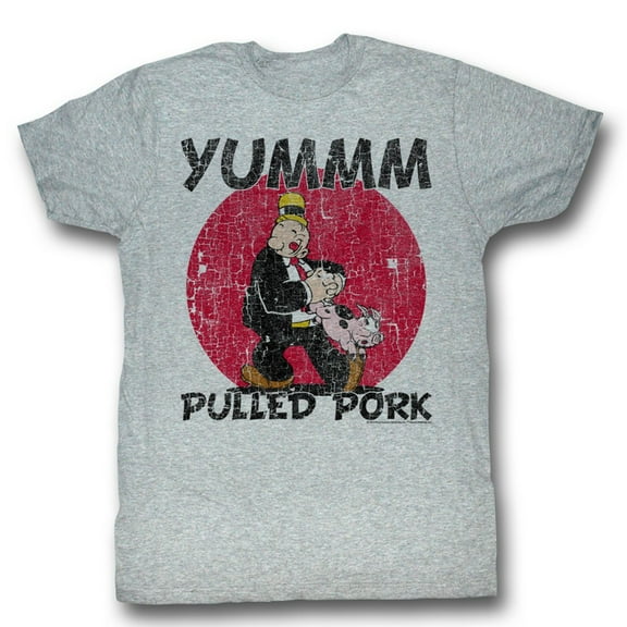Popeye Comics Pulled Pork Adult Short Sleeve T Shirt