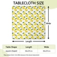 thumbnail image 2 of Yellow Lemon Fruit Slices White Pattern Square Fitted Tablecloth with Elastic Edge,Square Table Cover,Washable Elastic Table Cover for Home Kitchen Party Decor 36"x36", 2 of 6
