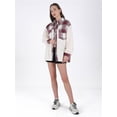 thumbnail image 2 of utcoco Women's Fall Winter Fuzzy Plaid Flannel Jacket, 2 of 4