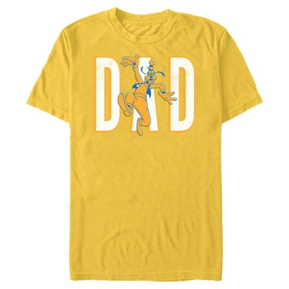 Disney Goofy Dad - Short Sleeve Blended T-Shirt for Adults - Customized-Yellow