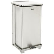 Rubbermaid Commercial FGST24EPLRD The Defenders Medical Step Trash Can with Plastic Liner, 12-Gallon, Square, Silver by Rubbermaid Commercial Products