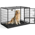 thumbnail image 1 of Feandrea Heavy-Duty Dog Crate, Metal Dog Kennel and Cage with Removable Tray, XXL for Large Dogs, 48 x 29.3 x 31.7 Inches, Black, 1 of 9
