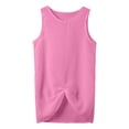 thumbnail image 2 of Ticikt Girls' Solid Color Swimsuit Cover Up, Sleeveless Twist Front Beach Dress for Kids,Color:Hot Pink,Size:7-8 Years, 2 of 5