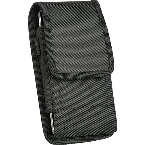 Vertical Heavy Duty Rugged Canvas Belt Clip Case Cover for Samsung Apple LG HTC[Alcatel One Touch Fierce]