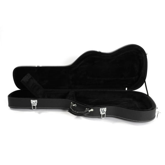 Electric Guitar Hard Case Microgroove Flat Surface Straight Flange, Black