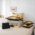 thumbnail image 6 of Manfei Mallard Duck Pattern 7-Piece King Bedding,Rustic Animal King Bed in a Bag,Black Reversible, 6 of 7