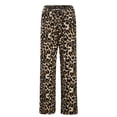 thumbnail image 7 of Jamsmile Womens Pants Leopard Print Elastic Waisted Drawstrings Casual Pants Straight Summer Wide Leg Loose Trousers, 7 of 7