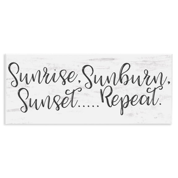 Stupell Industries Sunrise Sunburn Sunset Repeat Wall Plaque Art, design by Lux   Me Designs