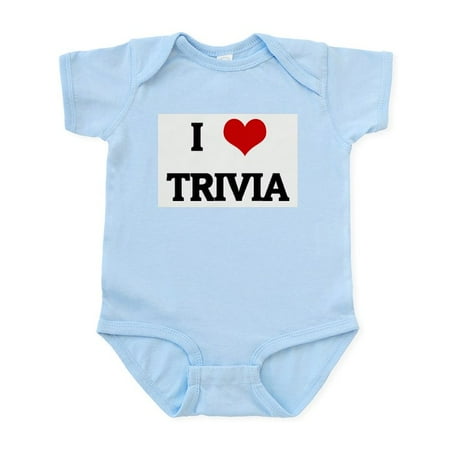 

CafePress - I Love TRIVIA Infant Bodysuit - Baby Light Bodysuit Size Newborn - 24 Months